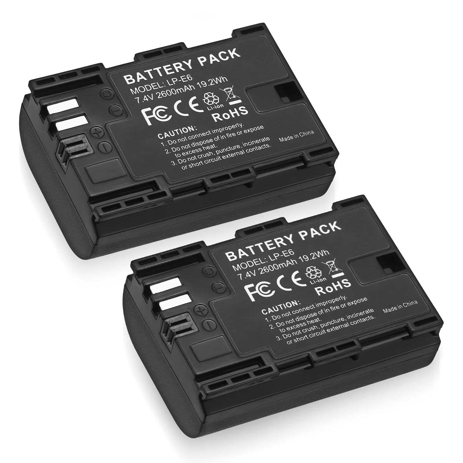 2600mah 7.4v Rechargeable Batteries Lpe6 Digital Camera Battery Pack