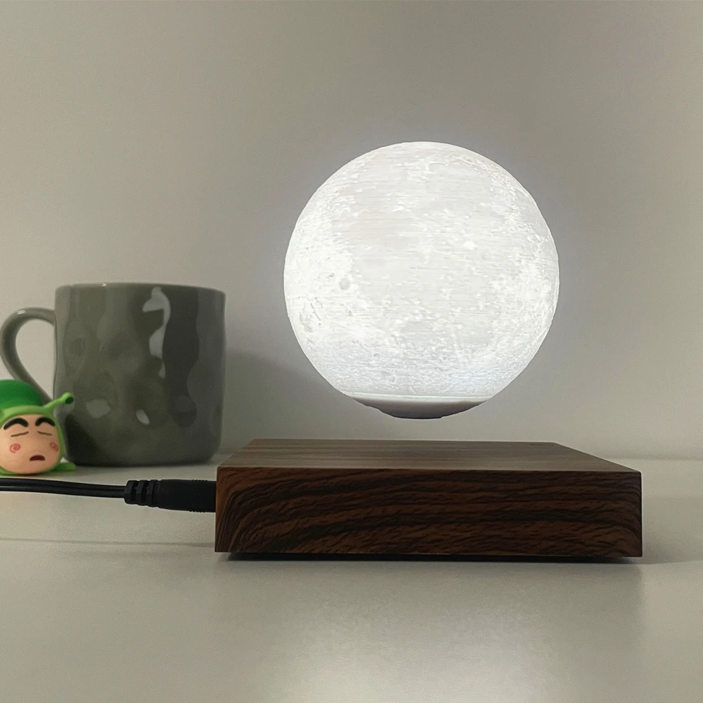 8.5 CM Magnetic Levitation Moon Lamp 3D Printing Floating Lunar Light Moon Light Hot Selling Small Night Light