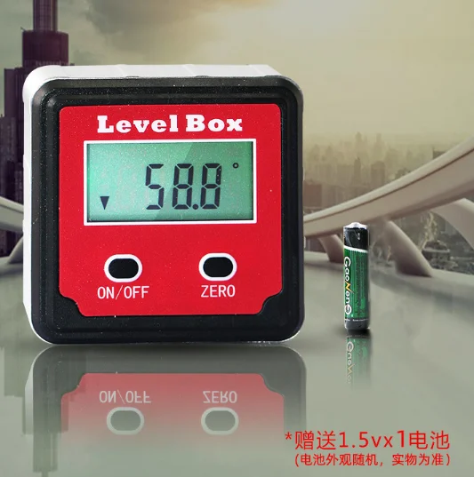 2-key precision electronic digital display inclinometer slope meter ...