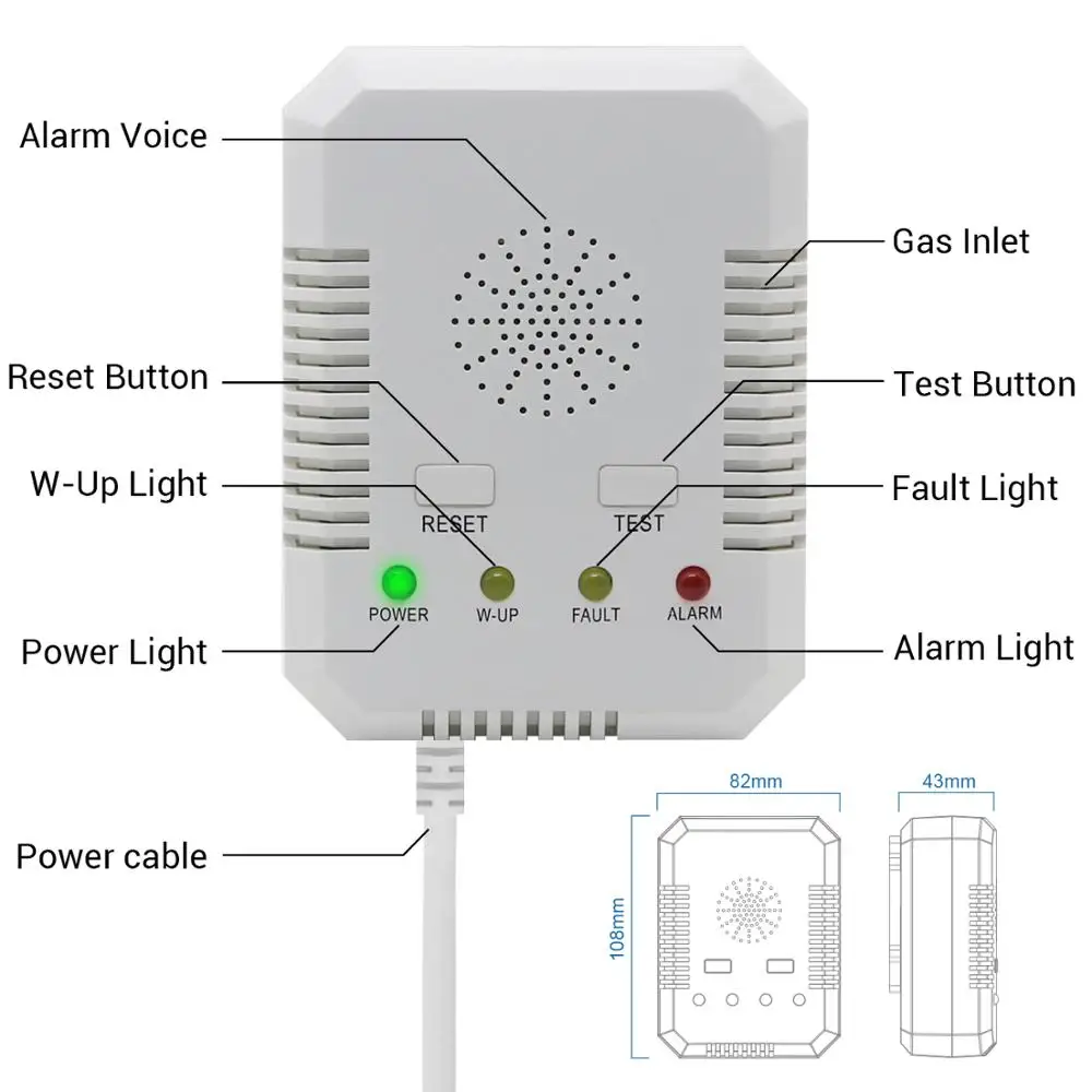 Source Bosean home gas leak detector alarm home lpg alarm home lpg gas  detector on m.alibaba.com