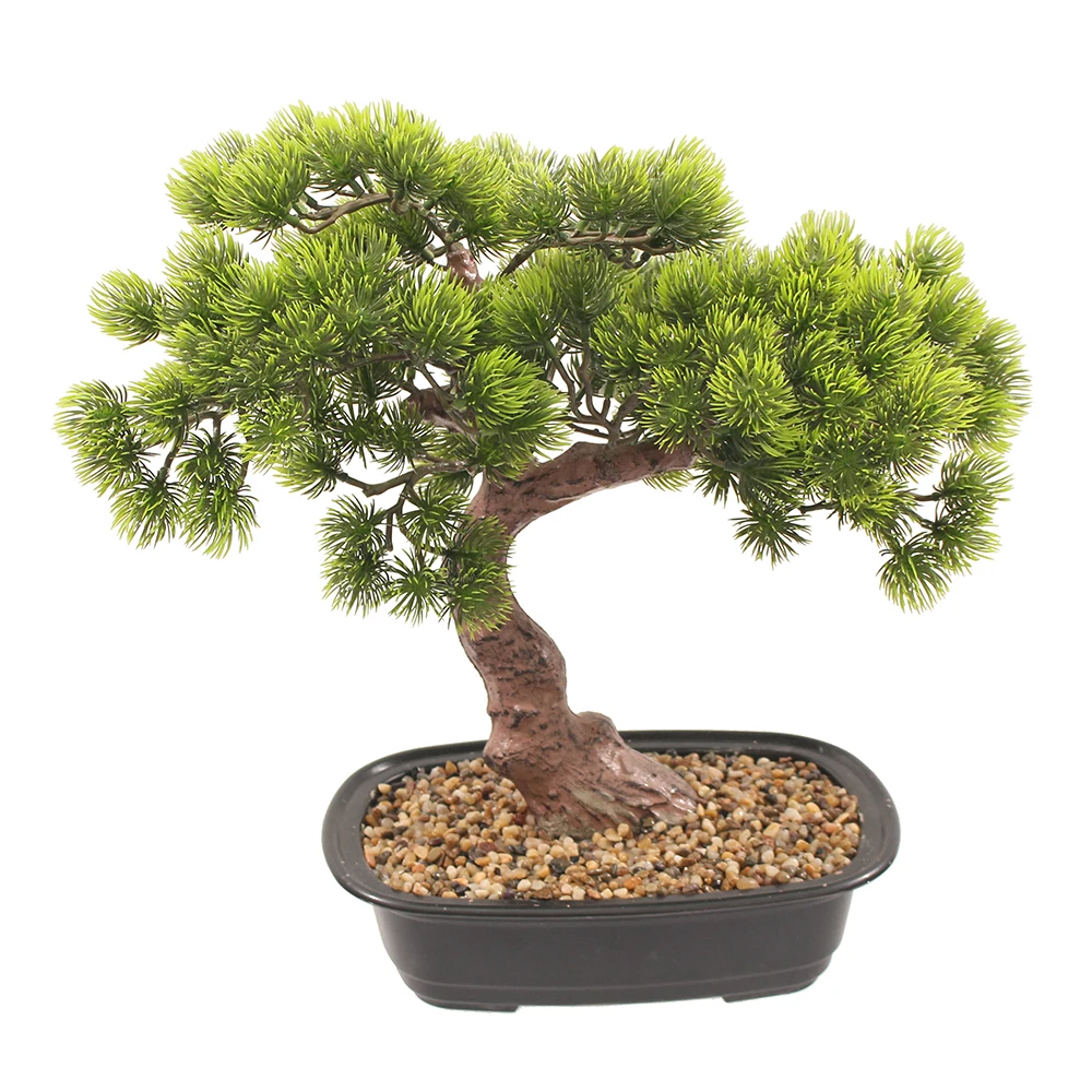 JIAWEI JWT3814 Black Pot Bonsai Tree 40CM PE Environmental Friendly Natural Touch Interior Decoration Home Offices Artificial