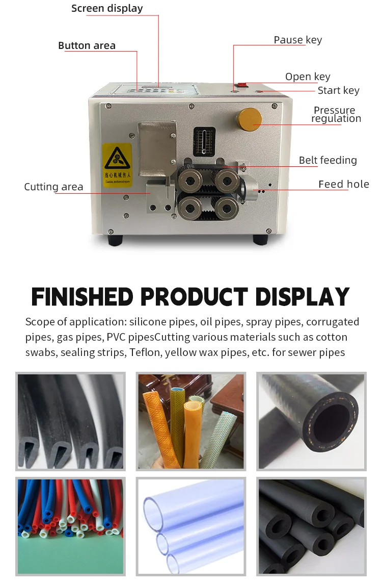 Fully Automatic Rubber/PVC/Hose/Pipe/Tube Cutter  Cutting Machine