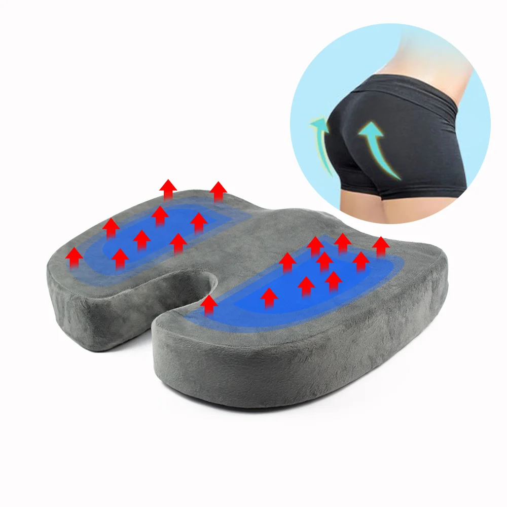 Hot Sale Memory Foam Tpe Seat Gel Cushion Comfort Coccyx Orthopedic