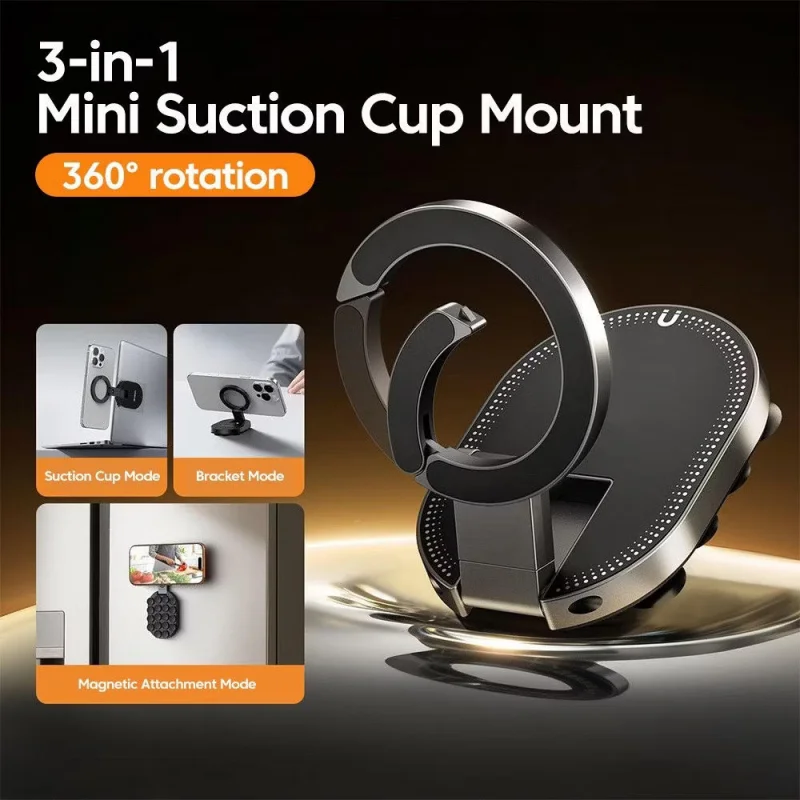 Hands Free Magnetic Suction Mirror Window Phone Holder, Sticky Grip Double Sided Mount for iPhone
