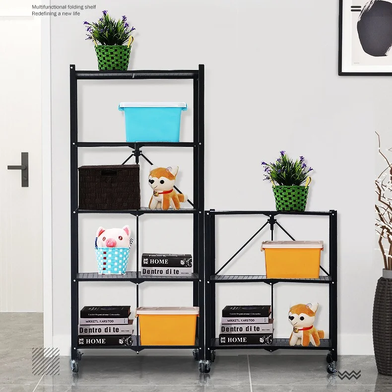 Foldable Rack Shelf Folding Shelf Rack Design Folding Layers Shelf Able to Movable Kitchen ...