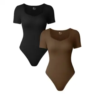 2026 New Women's V-Neck Threaded Short Sleeved Yoga Bodysuit Sexy Tight Fitting Sports Clothing