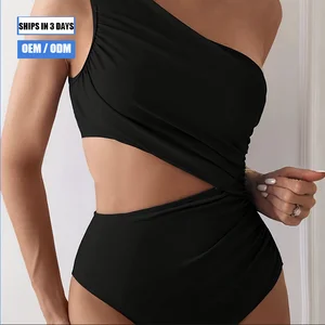 2026 Custom New Sexy Solid High Waist Cross Backless Covered Bikini Suit Skirt Beachwear Swimsuit Custom Women's Swimsuit