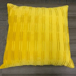 Wholesale bedroom pillow simple stripe cushion cover 18x18 pillow inserts pillow cover velvet NO 2