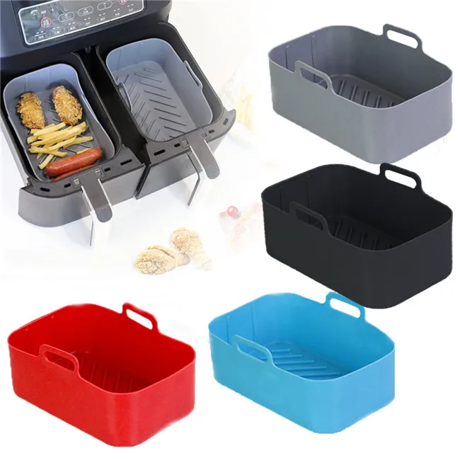 P1424 Non Stick Silicone Mold For Air Fryer Rectangle Air Fryers Liners  Oven Accessories Large Size Air Fryer Silicone Pot - Buy P1424 Non Stick  Silicone Mold For Air Fryer Rectangle Air