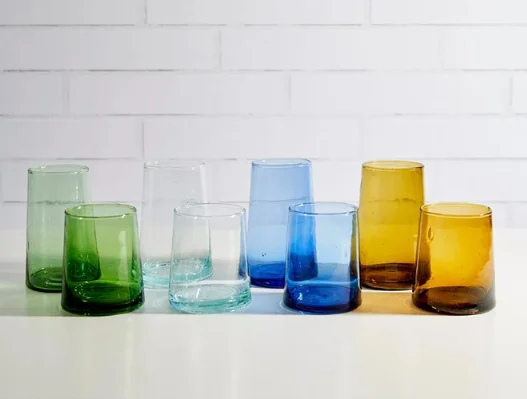 Set of 6 Handmade Moroccan Cone Glassware