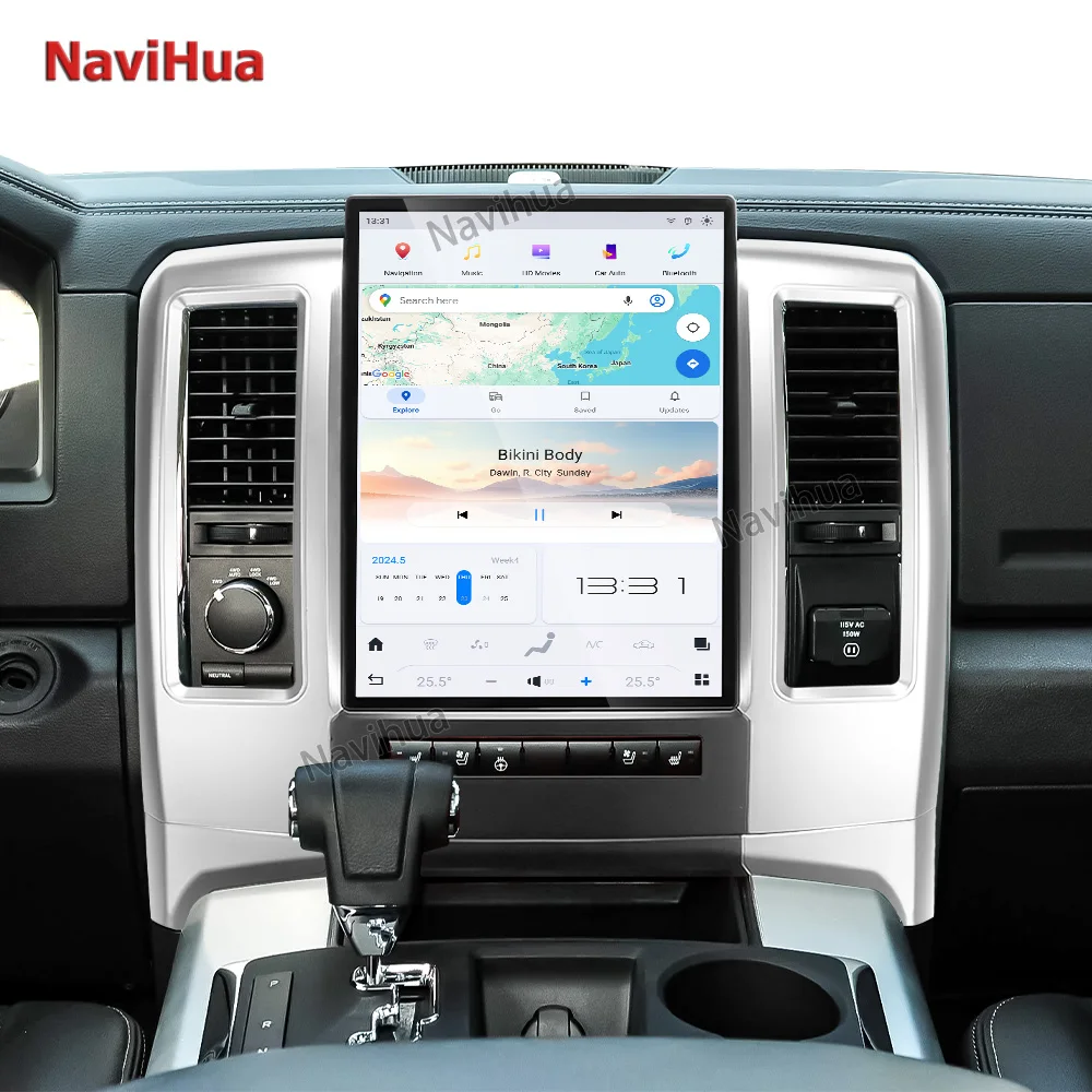 Navihua Qualcomm Tesla Screen Android 13 for Dodge RAM 2008 2009 2010 2011 GPS Navi Radio Receiver Player Head Unit Carplay