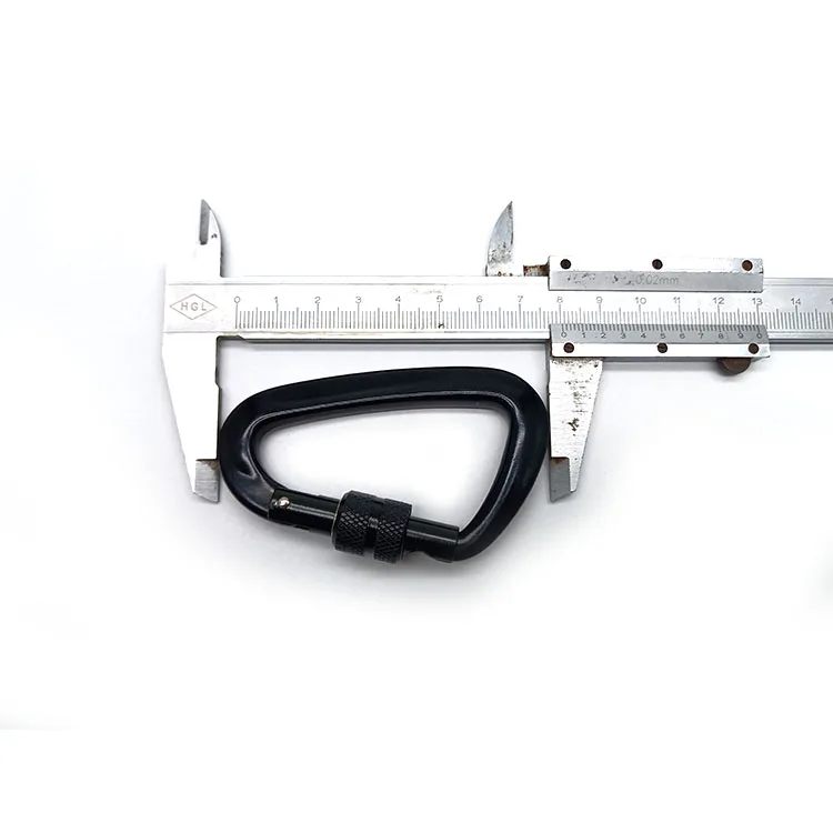 BT Aluminum Snap Hook Safety Snap Hook for Wholesale D Shope Screw Locking Carabiner Hook Custom Logo Hiking Pull Carabiner