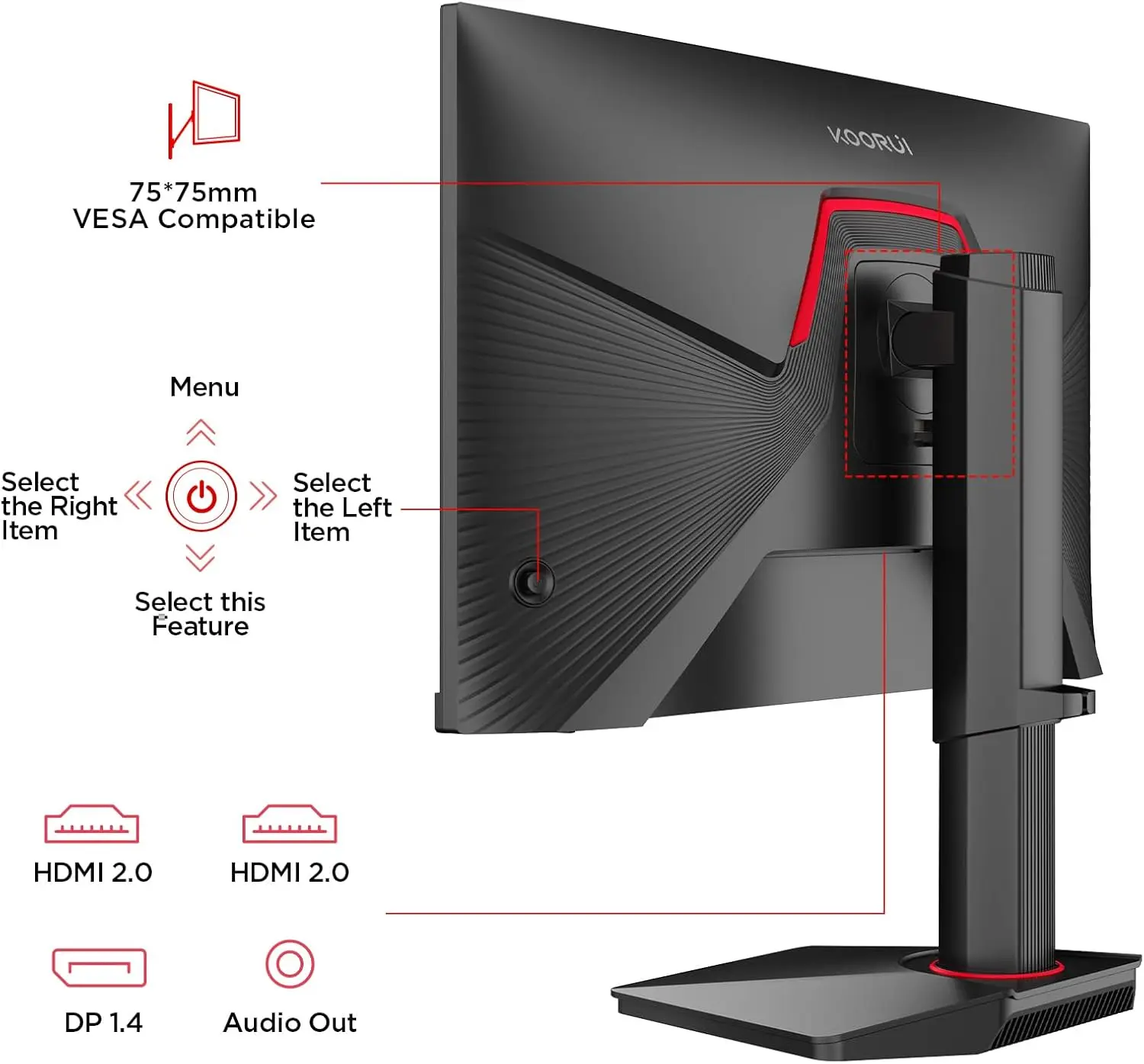 KOORUI 25 Inch Gaming Monitor - 1ms Response, 320Hz Refresh Rate
