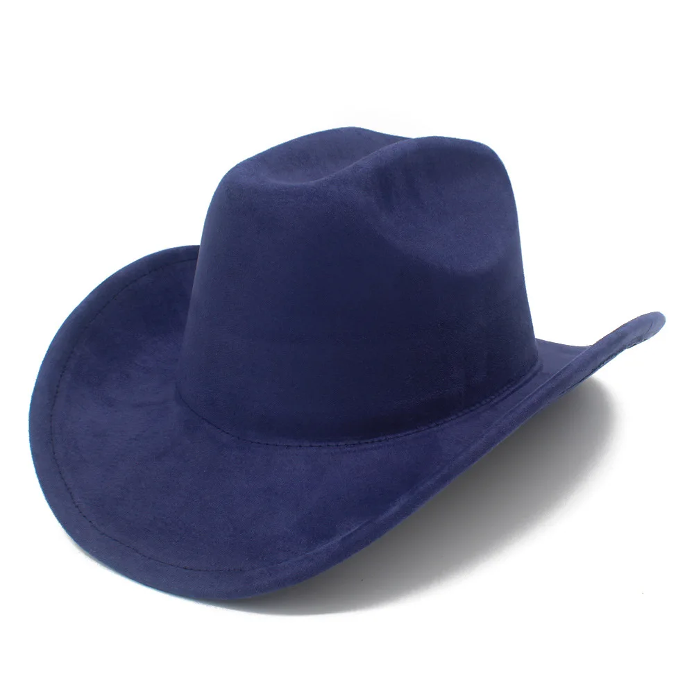 Custom LOGO Big Wide Brim Suede Cowboy Hat for Men & Women  display picture 3