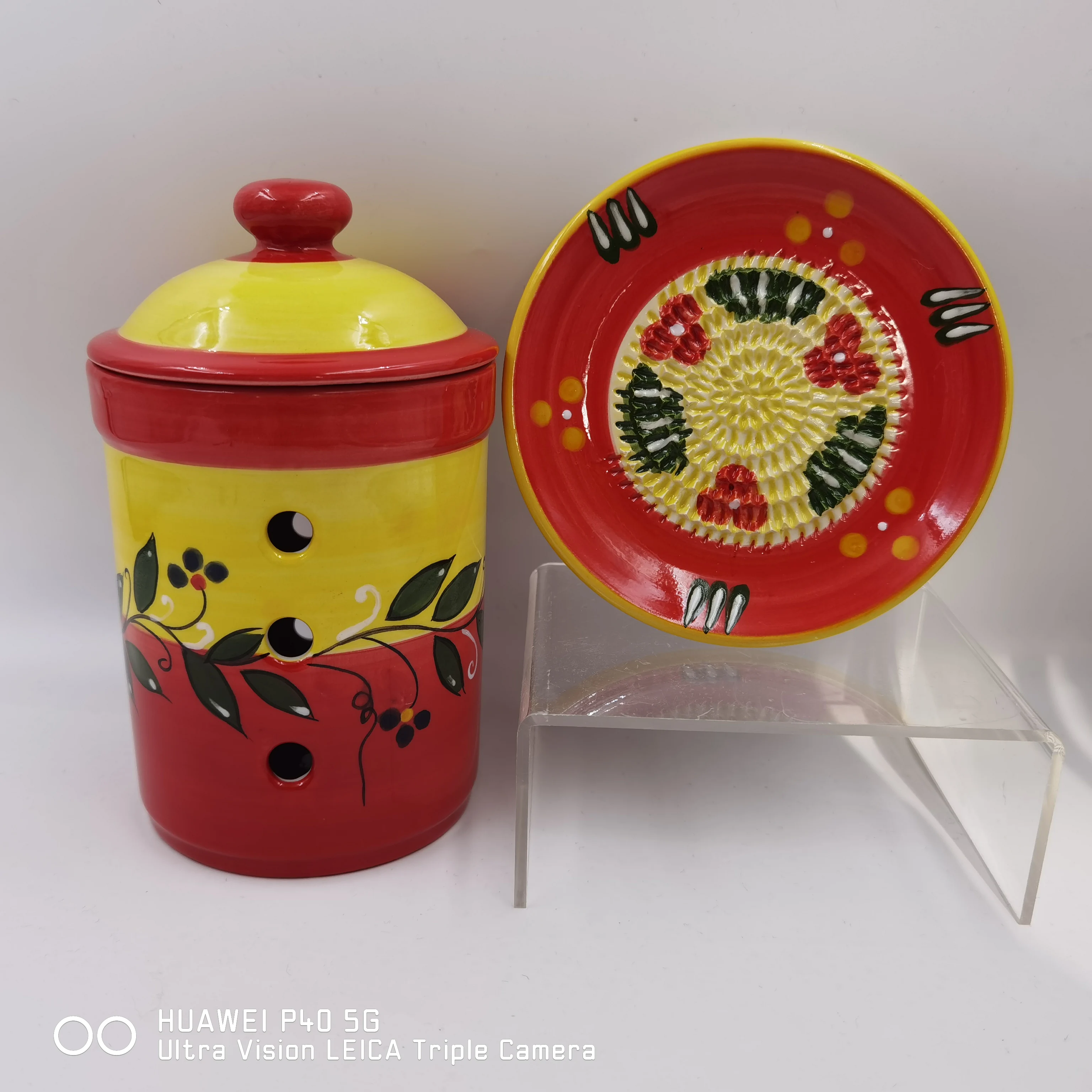 Ceramic Grate Plate Handmade Porcelain Garlic Grater Set Ceramic Plate