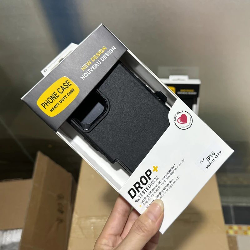 3  in 1 360 Shockproof Defender Black Belt Clip Phone Case for iPhone 17 16 15 14 13 With 360 Rotation Kickstand Combo Fundas