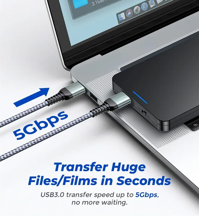 10 футов usb-кабель для передачи данных Быстрая зарядка android оригинальный usb c 2 м нейлоновый Плетеный micro usb-кабель