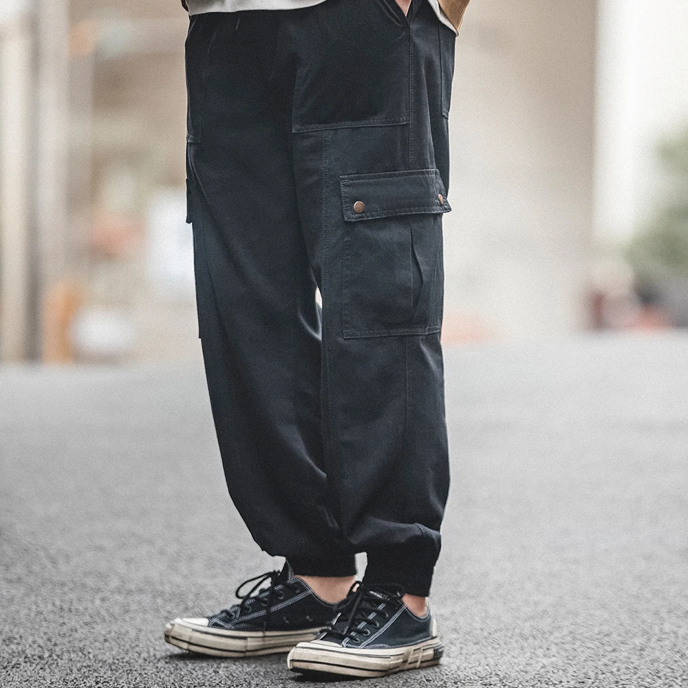Maden Men's Utility Cargo Joggers Vintage American