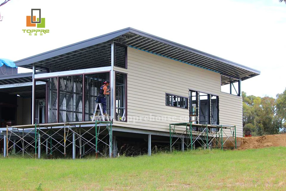 Light Weight Steel Frame Prefabricated Prefab Fast Install House Villa Ready Made Mobile Apartment Villa Home in Davao City