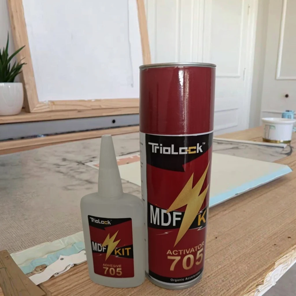 Spray Activator 500ml Glue and 120ml  Mdf-2 Kit Two Components Cyanoacrylate Super Glue and Spray Activator Wood