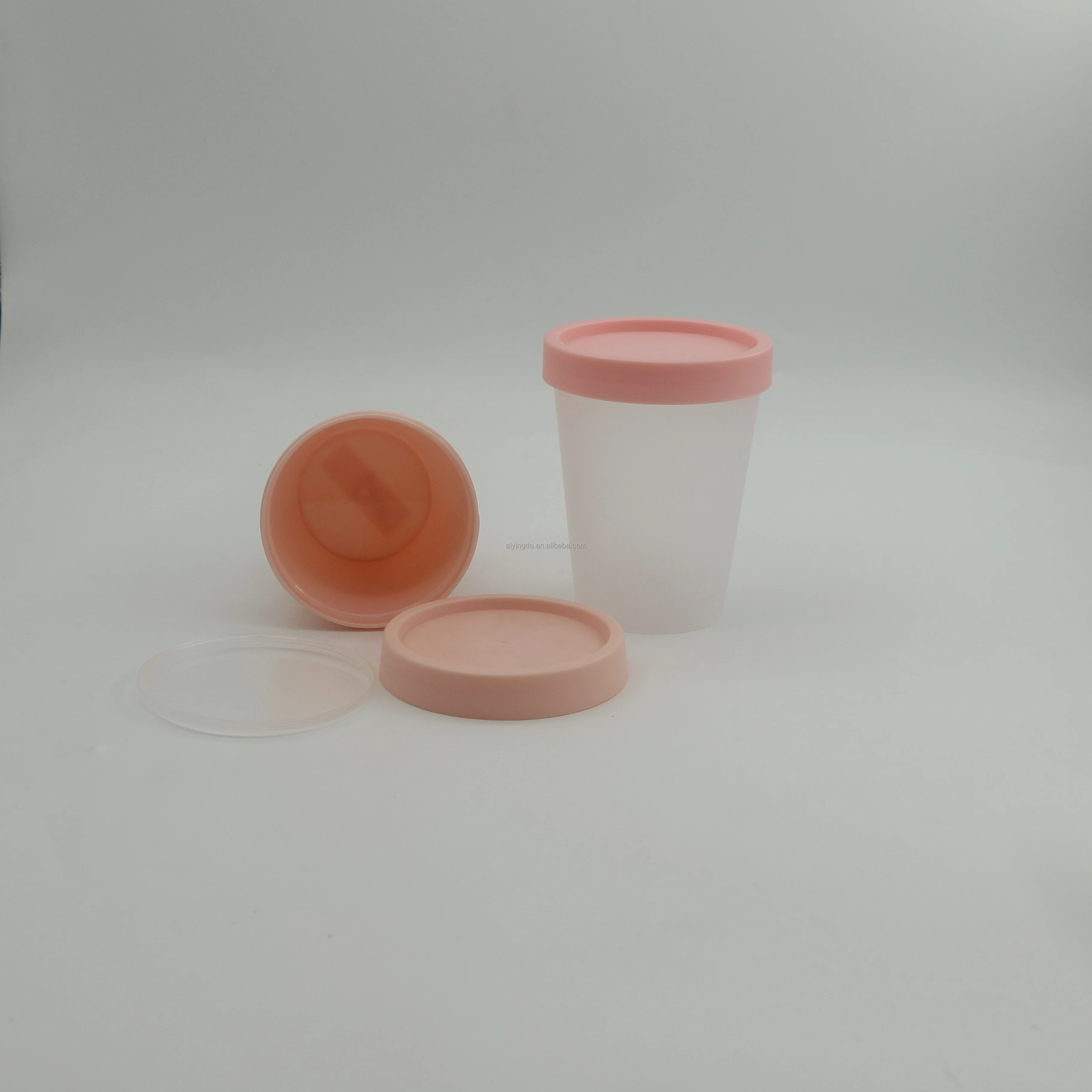 150ml 200ml Frosted Cosmetic Jar Plastic PP Empty Ice Cream Body Scrub Jars Facial Cleanser Containers