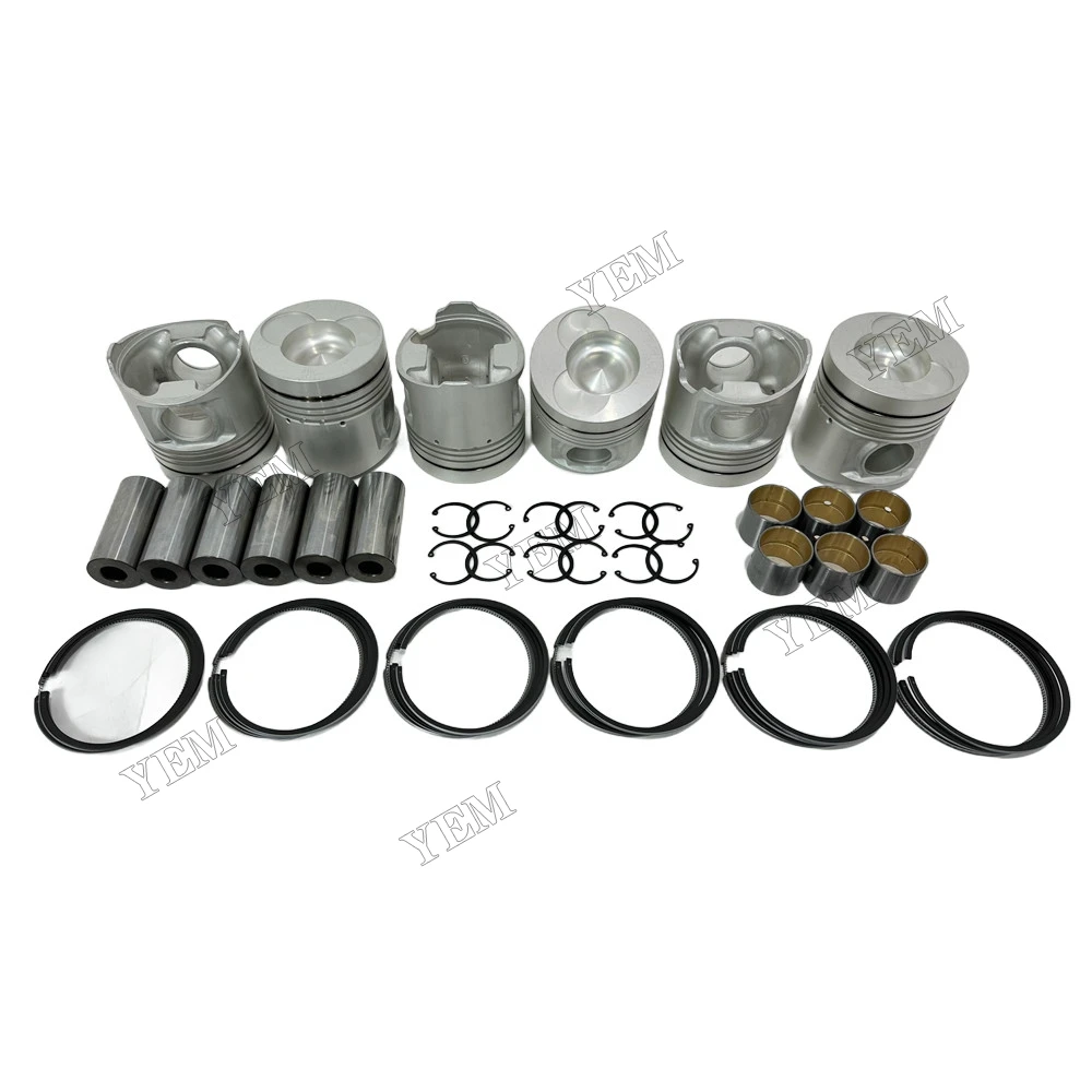 Piston Set With Rings Fit for Hino K13D Engine