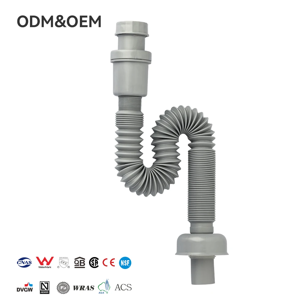 PE модерне кухињске водоводне цеви, одводна цев, телескопска одводна цев, флексибилна спринг S-сигма цев, одводна цев против мириса