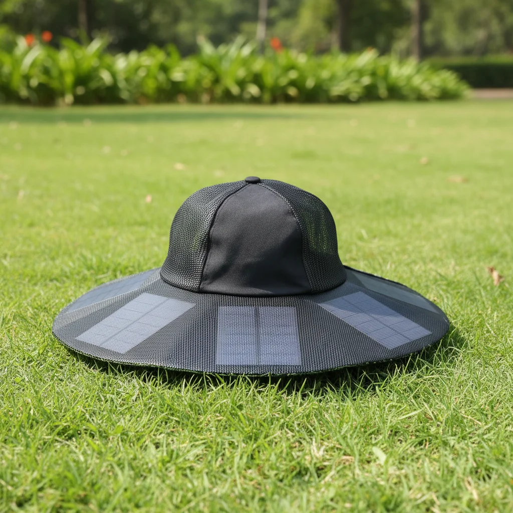 15W Solar-powered Foldable Solar-powered Sun Hat Foldable Solar Hat Solar-powered Hat Solar-powered Sunshade