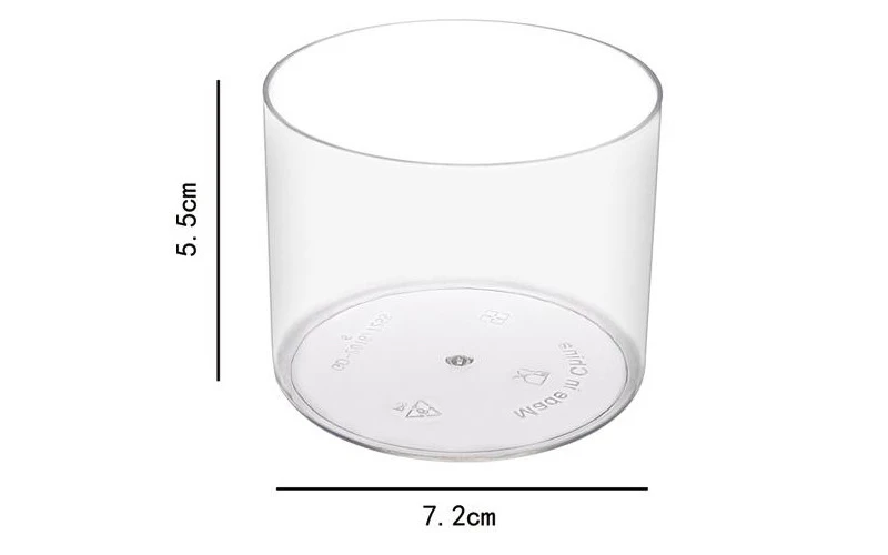 Hotel Party Wedding Plastic Tableware 180ml Round Disposable Plastic Mini Dessert Cup