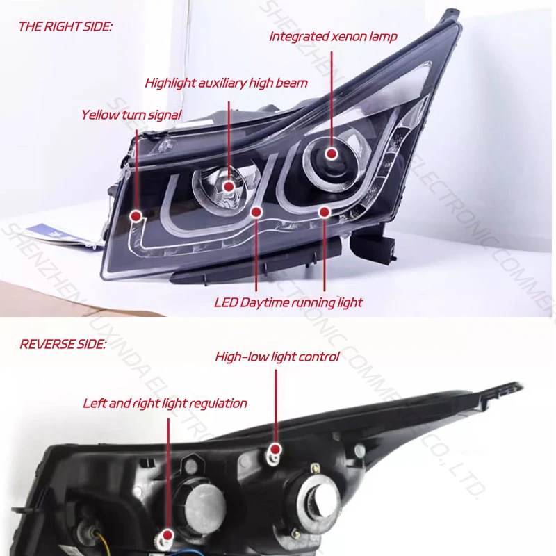 High Quality Headlight Assembly Modification Suitable for Chevrolet Cruze 2009-2014 LED Head Lamp 09-14