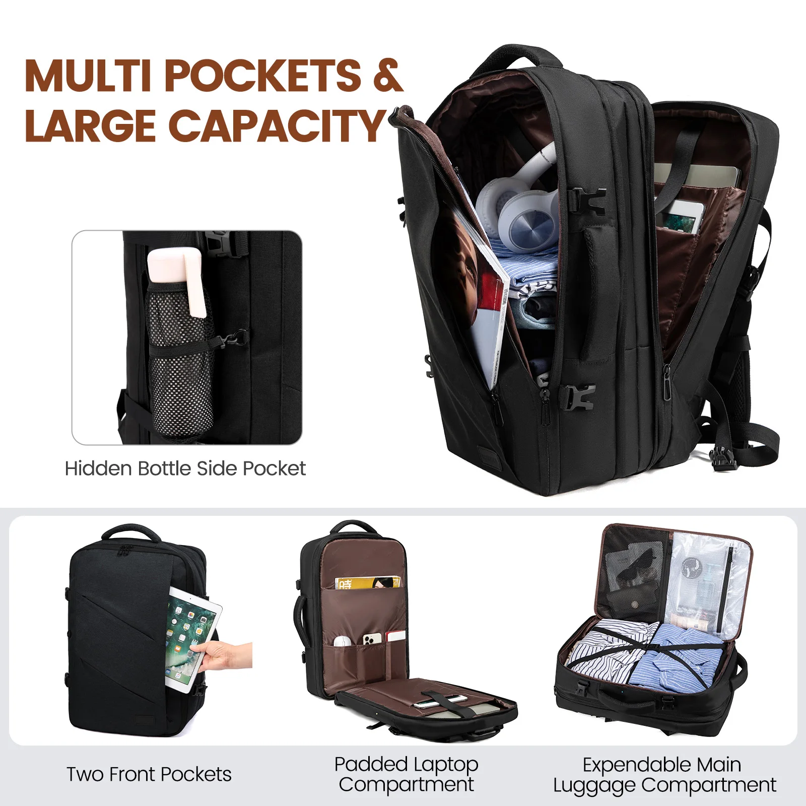 anti pick pocket travel backpack sewing pattern Ansel Backpack Pattern Digital Download  Cork and Thread, LLC