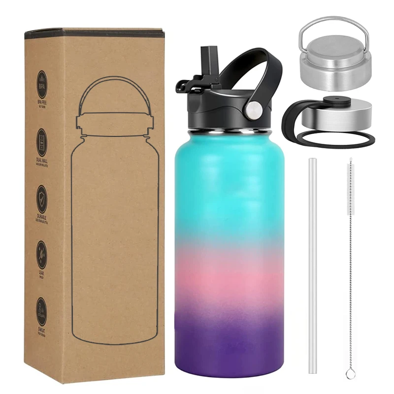 Custom Bpa Free Vaccum Double Wall Wide Mouth Sport Water Bottle With ...