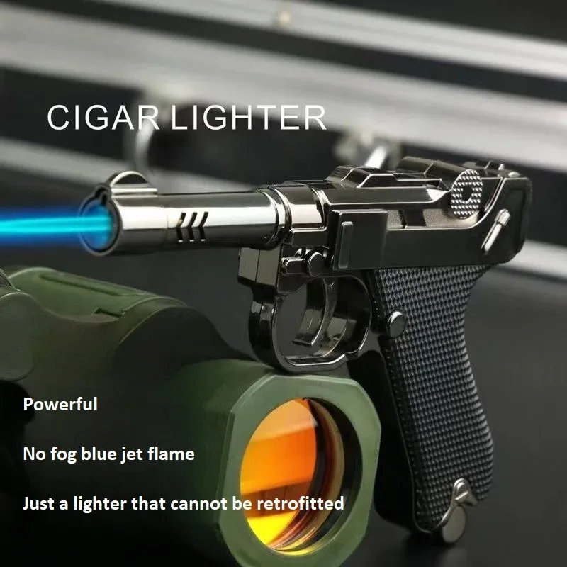 Jiaxin Creative German Luger Pistol Cigar Lighters Gun Shaped Butane ...