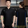 เสื้อยืดแขนสั้นสีดำ