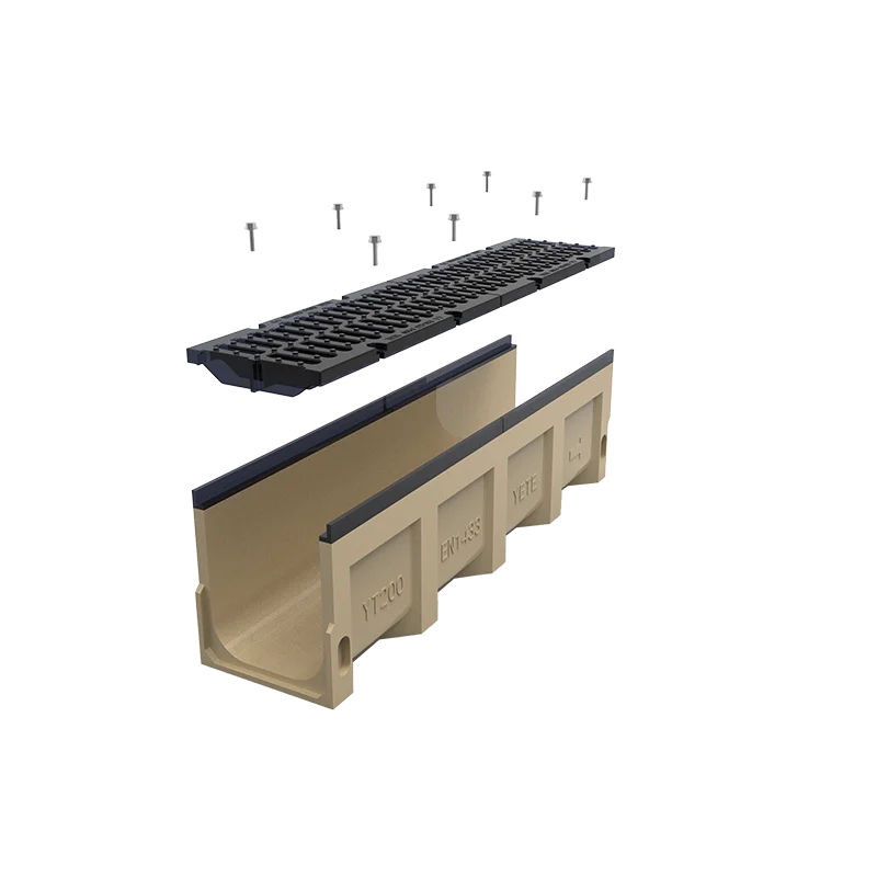 
E600 CO 6 дюймов. * 5 футов. Высокопрочный полимерный дренажный канал с крышкой из ковкого чугуна для дренажной системы водоемов 
