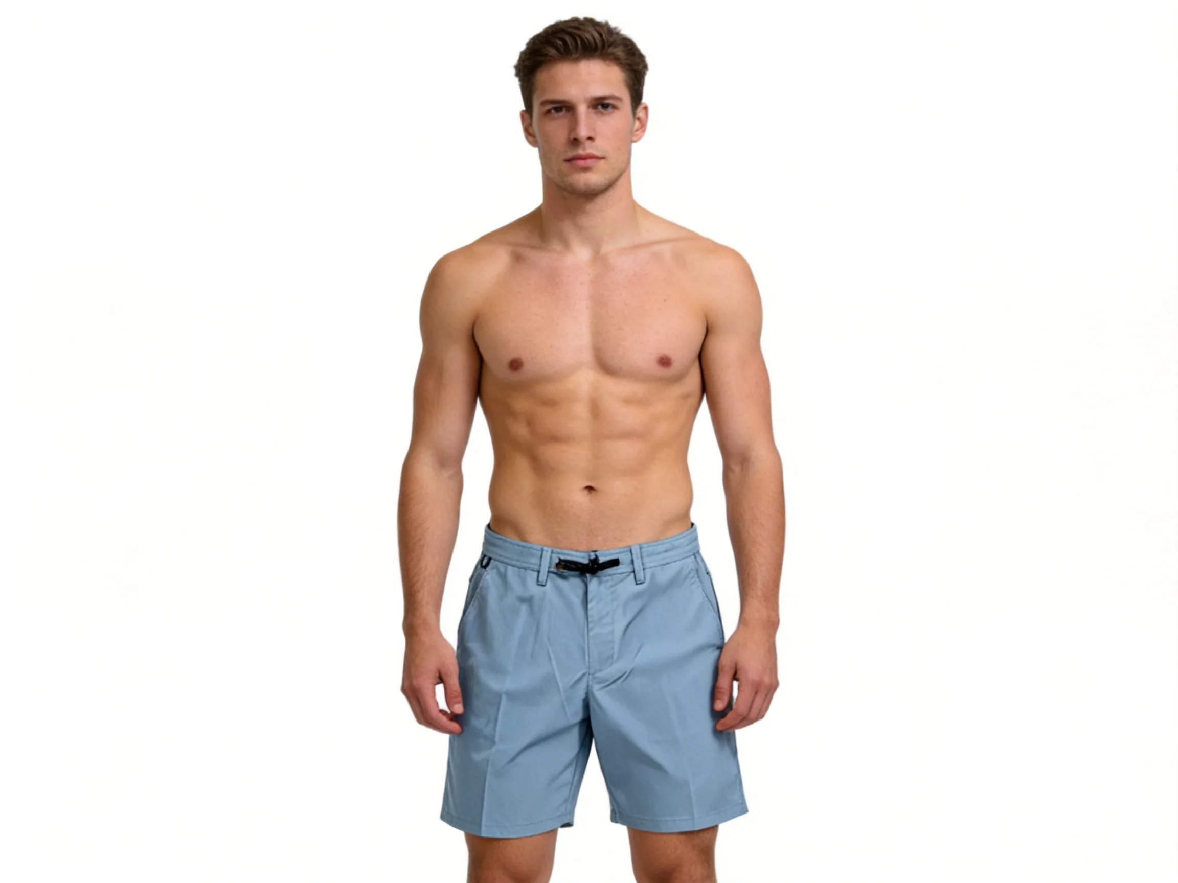 Shorts de planche unis pour hommes, séchage rapide, taille moyenne, respirants, short de bain décontracté, short de plage et de golf
