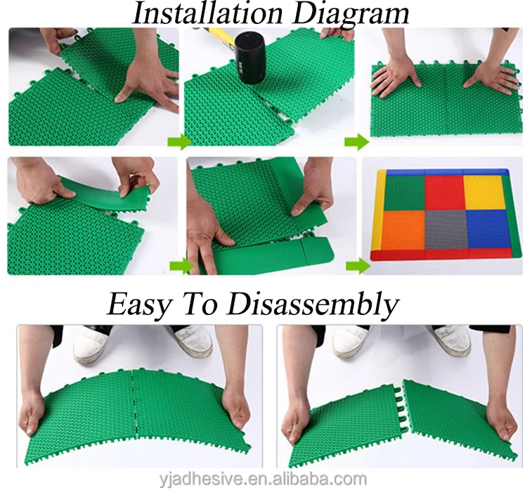 Interlocking Sports Flooring Tiles Plastic Flooring Tiles For Sports