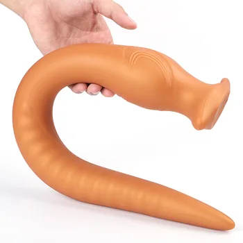 2024 New Big Long Silicone Monster Anal Butt Plug Soft Anal Expand Deeply Sex Toy For Buttocks Masturbation Eel Animal Dildo