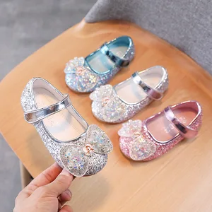 Children 's Shoes Rhinestones Shining Kids Princess Shoes Baby Girls Shoes for Party and Wedding