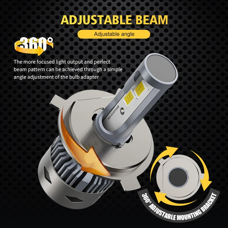 RCJ LED Headlights High Power LED Lighting H1 H3 H4 H7 H11 9005 9006 9007 Car LED Head Lights Luces LED Headlight Bulbs for Auto