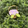 Purple cream puff basket