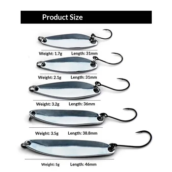 Lure Sequin Willow Leaf Spoon-Shaped Pure Copper Mandarin Fish Stream Artificial Hard Bait for Snapper Fresh & Saltwater Use – Metal Jig – view 4