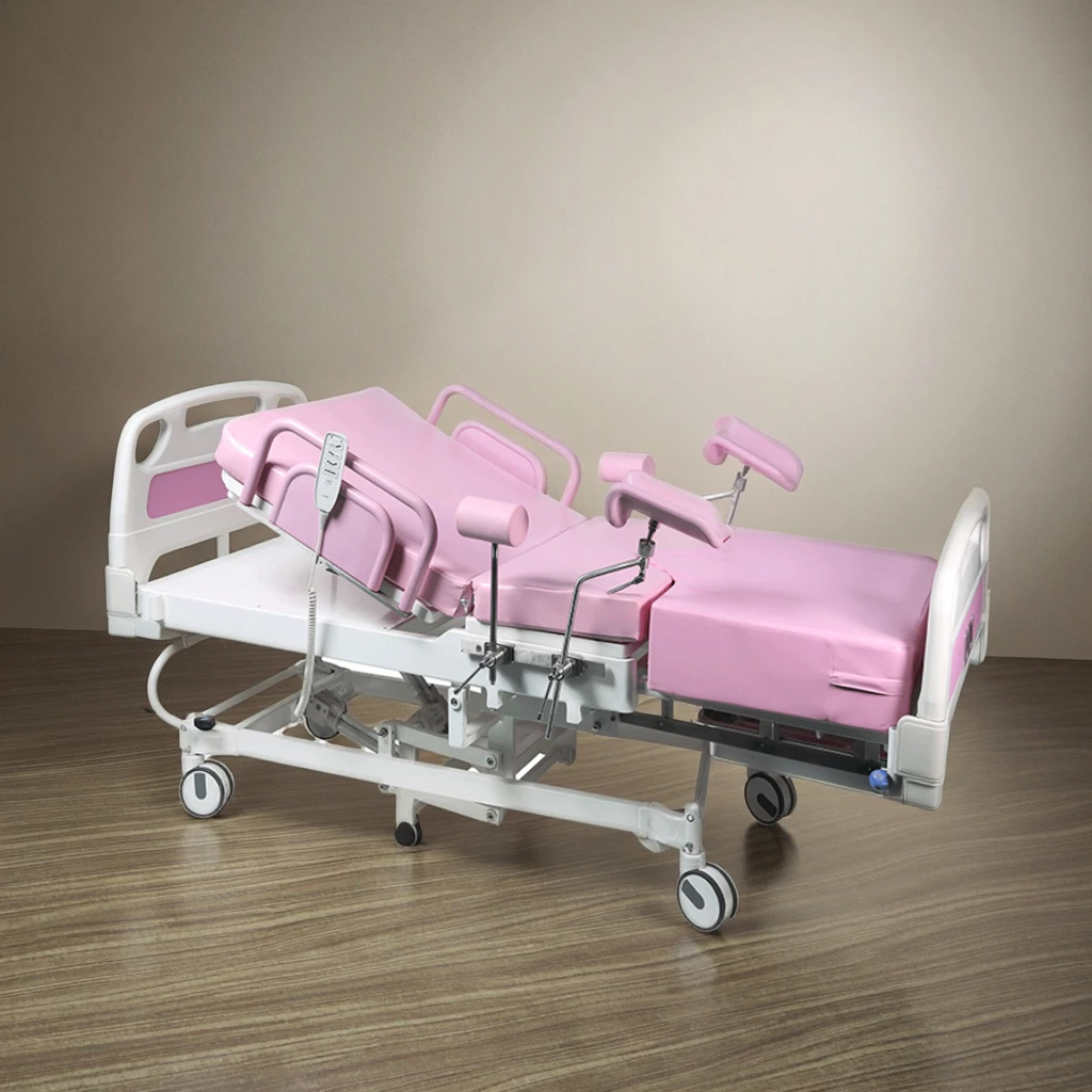 Adjustable Metal Gynecological Electric Birth Bed Leg Rest Modern Design for Maternity Delivery Hospital Furniture School Use 2