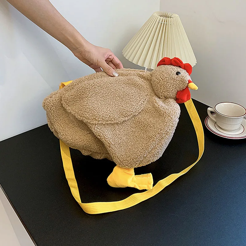 Custom Chicken Purse Fluffy Hen Cross Body Bag