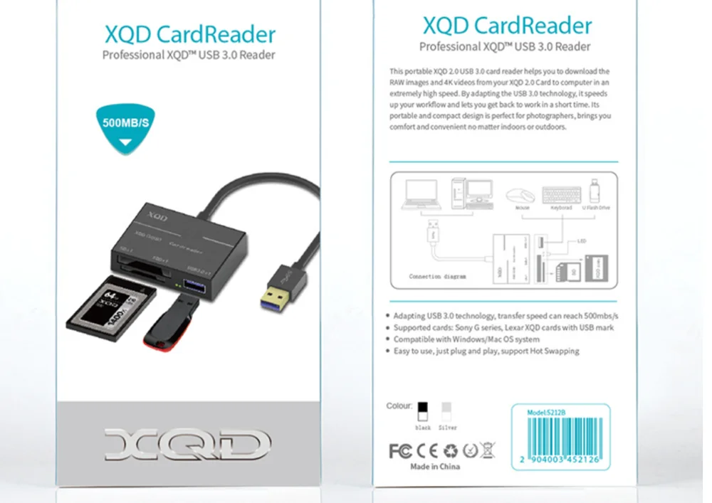  Лидер продаж на Amazon Прямая поставка с завода профессиональный картридер XQD SD USB 3