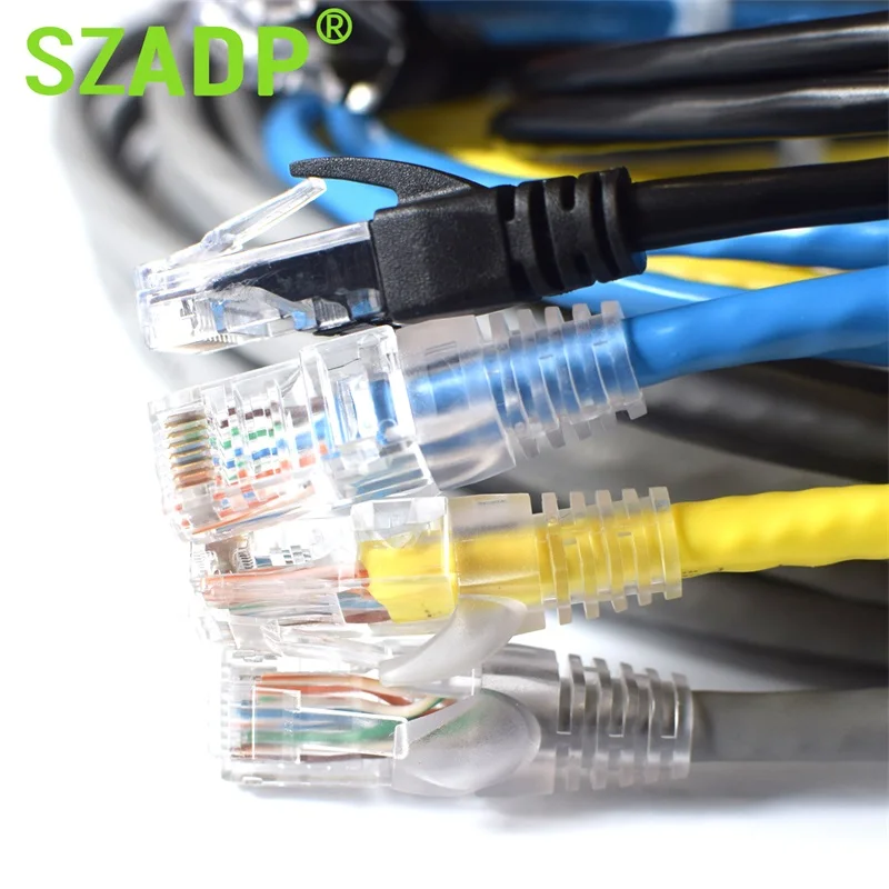 Lot50 Câble/cordon/fil Ethernet RJ45 Cat5e 5 pieds {NOIR {F