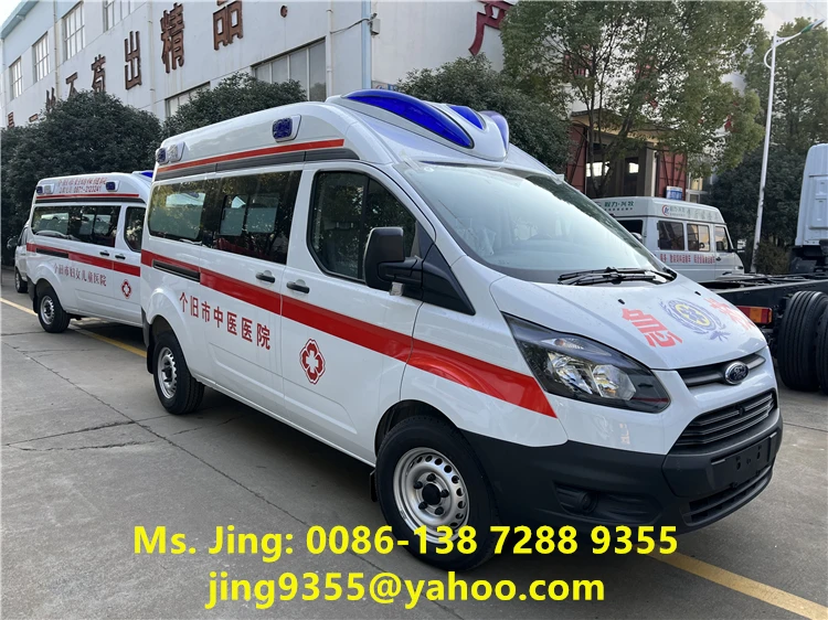 2023年ホットセール中国製救急車4x2車両救急車6人乗りモニタリング