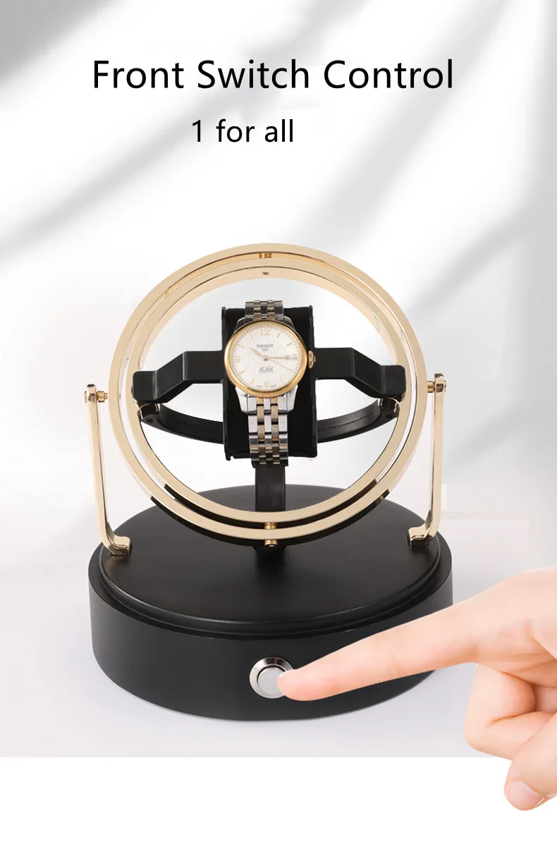 Luxury High Quality Molle Automatic Watch Winder Safe Metal Gyro Dome