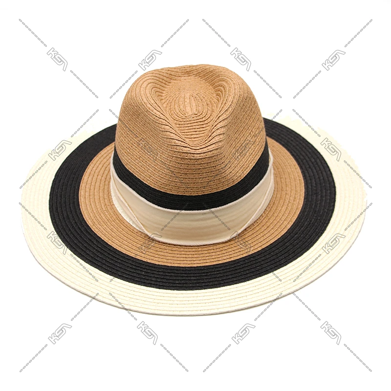 lined straw hat