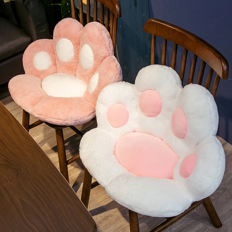 cat paw plush cushion